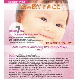 BABY FACE Anti-oxidant Whitening Strawberry Mask 士多啤梨活氧美白面膜